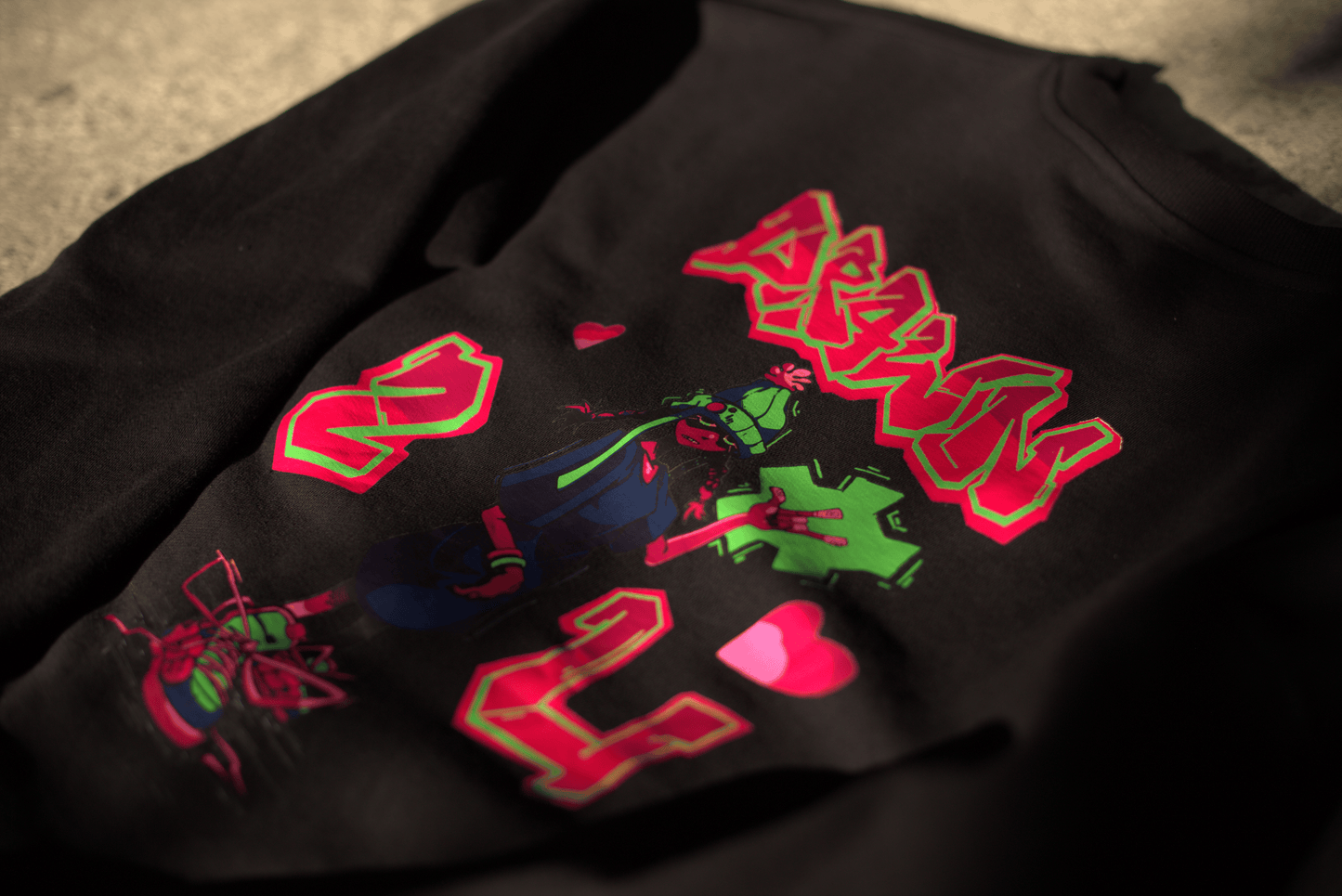 Drawn 2 U Lightweight Sweatshirt - Black