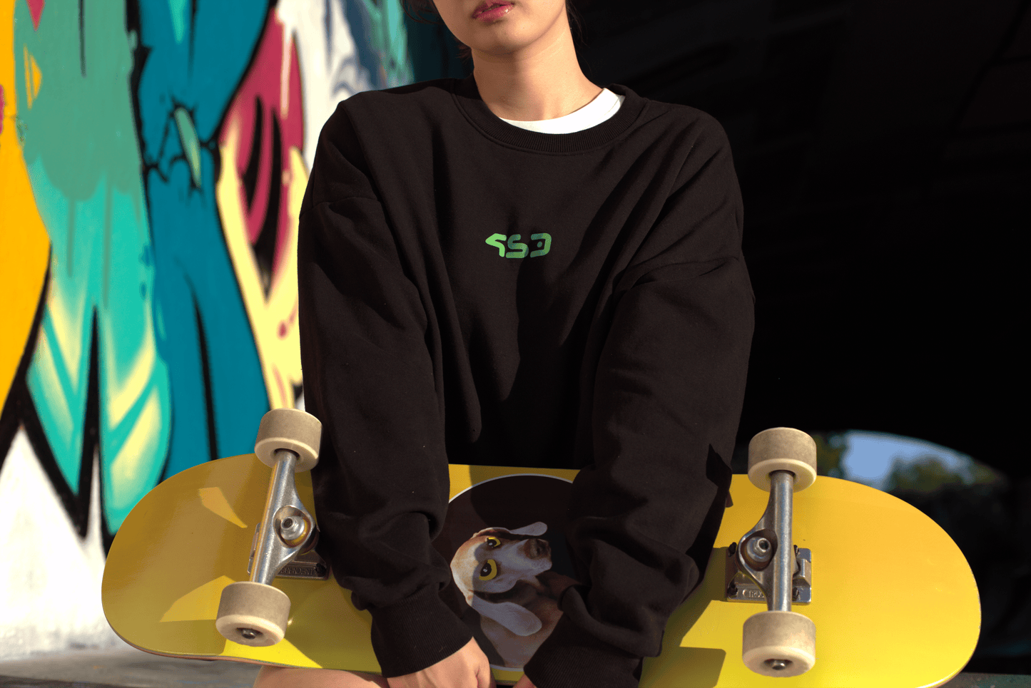 Drawn 2 U Lightweight Sweatshirt - Black