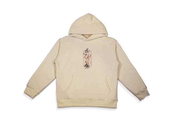 Red String Hoodie - Beige